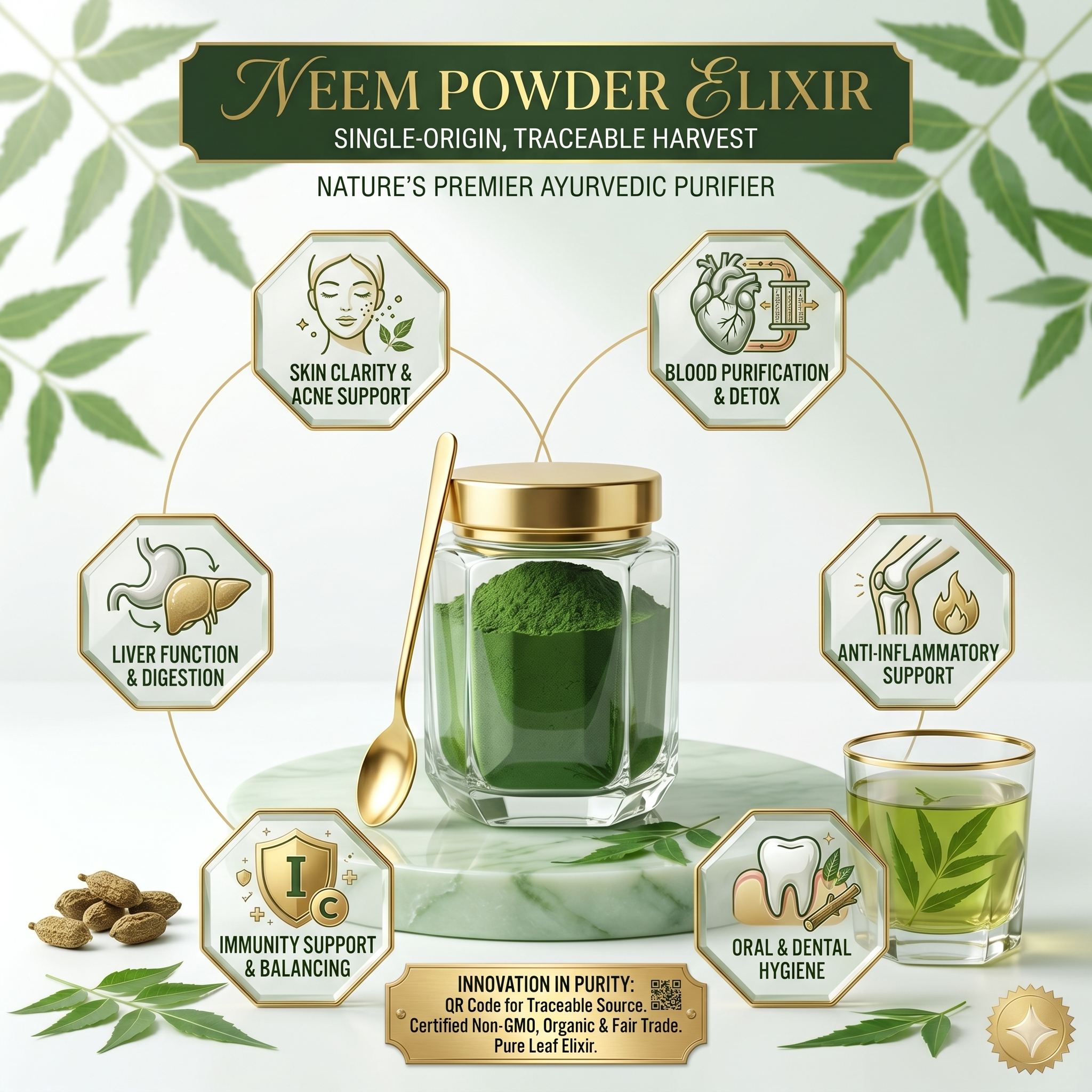 Neem Leaf Powder 100% Pure & Natural