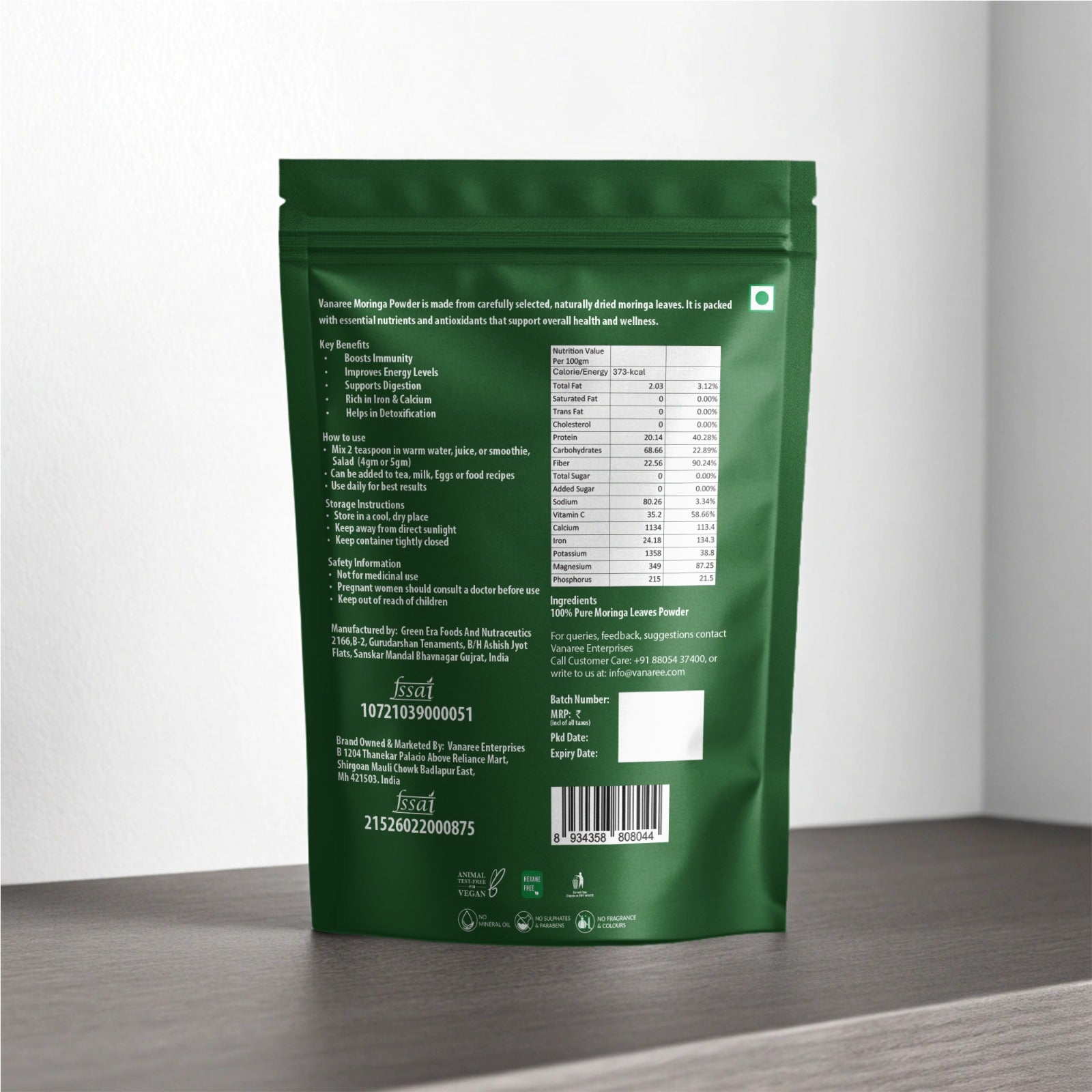 Moringa Powder 100% Pure Natural Superfood