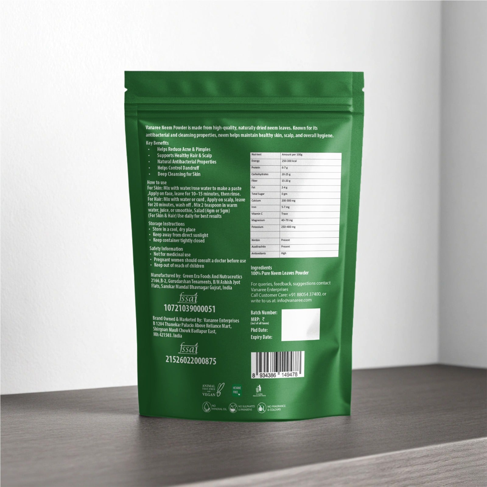 Neem Leaf Powder 100% Pure & Natural